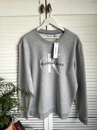 CALVIN KLEIN__Klasyczna szara bluza z logo__L/40