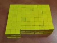 Drewniane bloczki 15x15x7 mm (żółte)