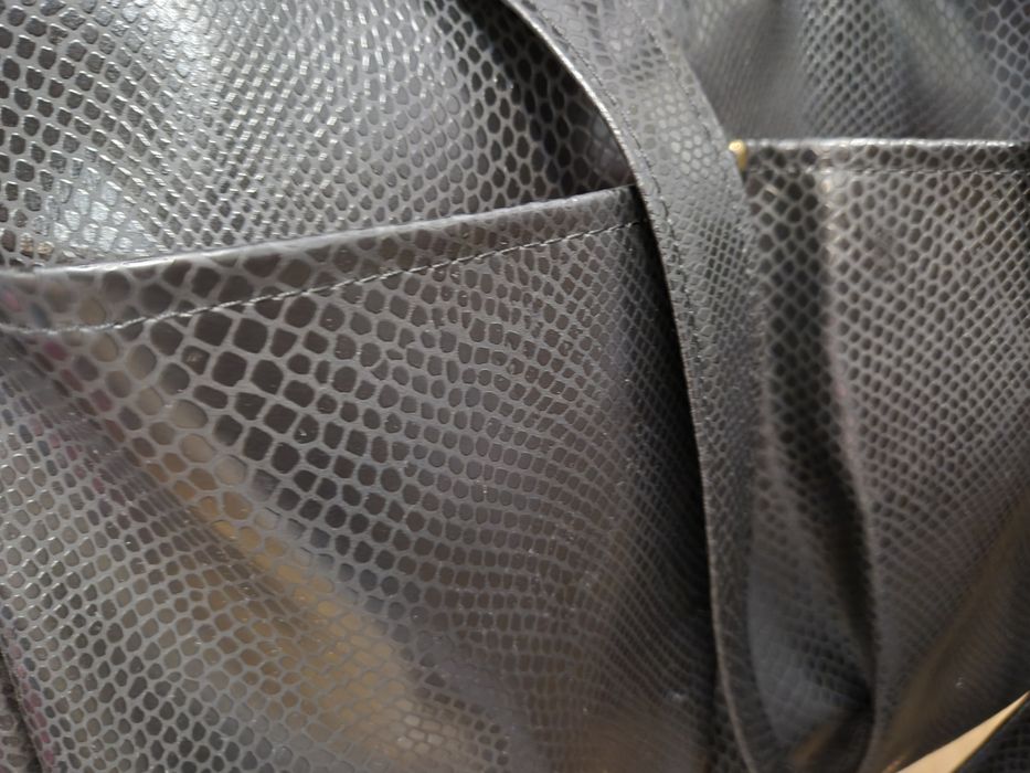 Czarna torebka ekoskóra torba do wózka