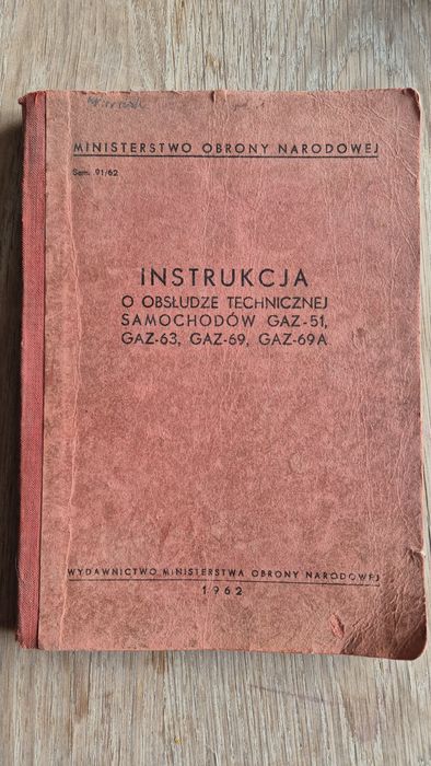 Instrukcja o obsłudze technicznej GAZ-51 GAZ-63 GAZ-69 GAZ-69A