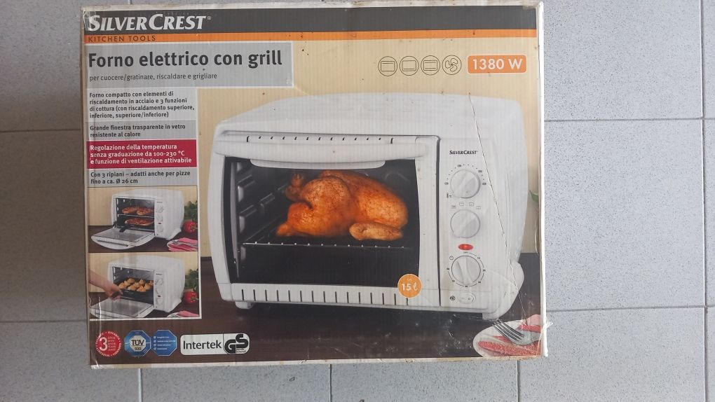 Forno elétrico com grill SilverCrest – novo