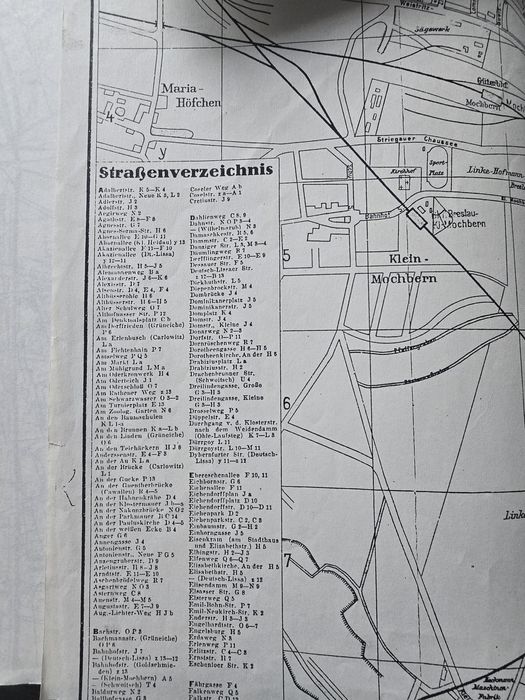 Stare ryciny i mapy przedwojennego Breslau-Wrocław