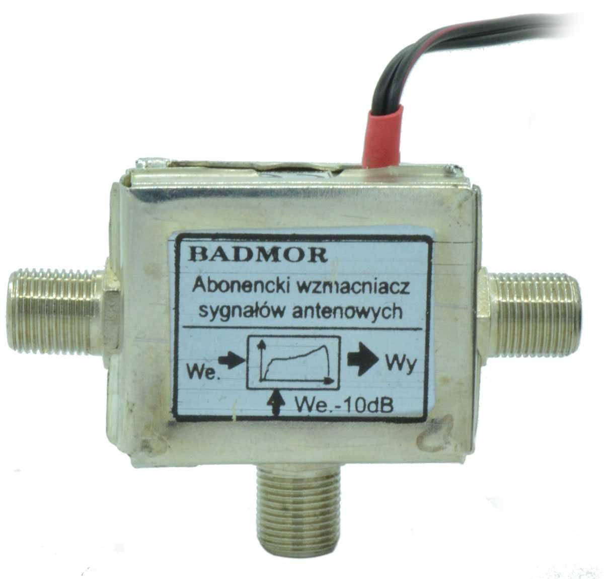 Wzmacniacz antenowy telewizyjny TV Badmor WA-26 F 15dB z zasilaczem