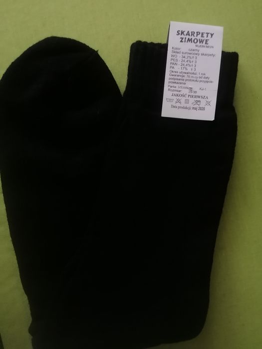 NOWE zimowe skarpety wojskowe w wełną rozmiar 29 - 30