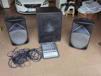 Zestaw aktywny Mackie thump TH-15a, subwoofer,  mixer Mackie Onyx 1220