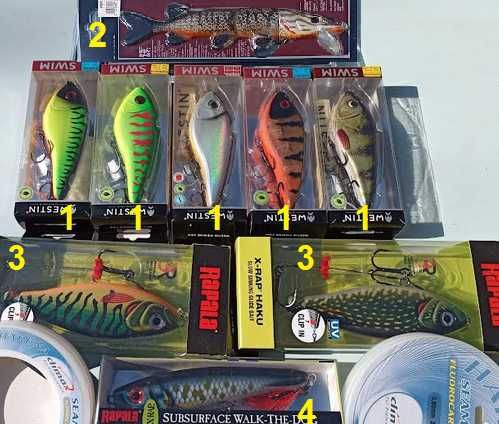 Воблер Джерк  Daiwa Str.Pro Rapala Флюр 0.8-1 мм.Застібка Salmo Westin