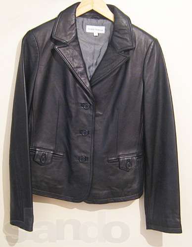 Шкіряна Кожаная куртка шкіра  чорна США пиджак