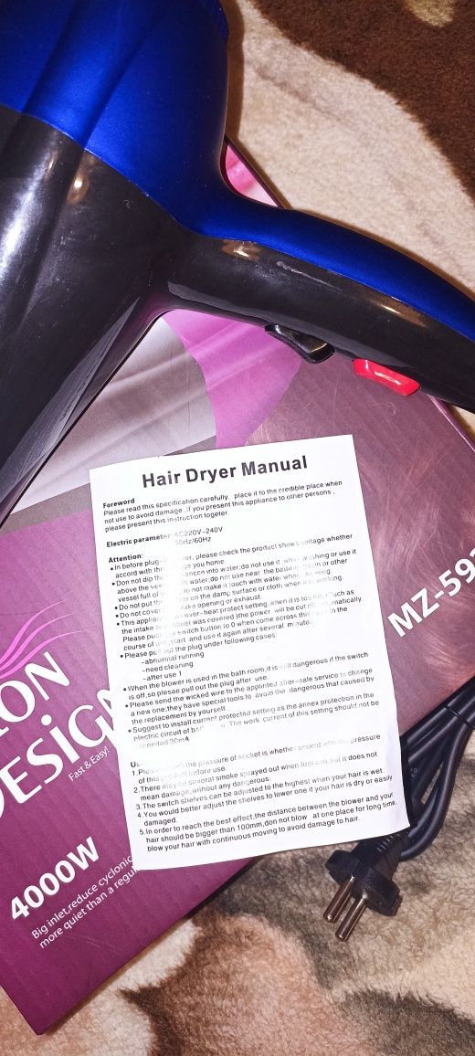 Фен для волосся Mozer MZ-5929 4000W