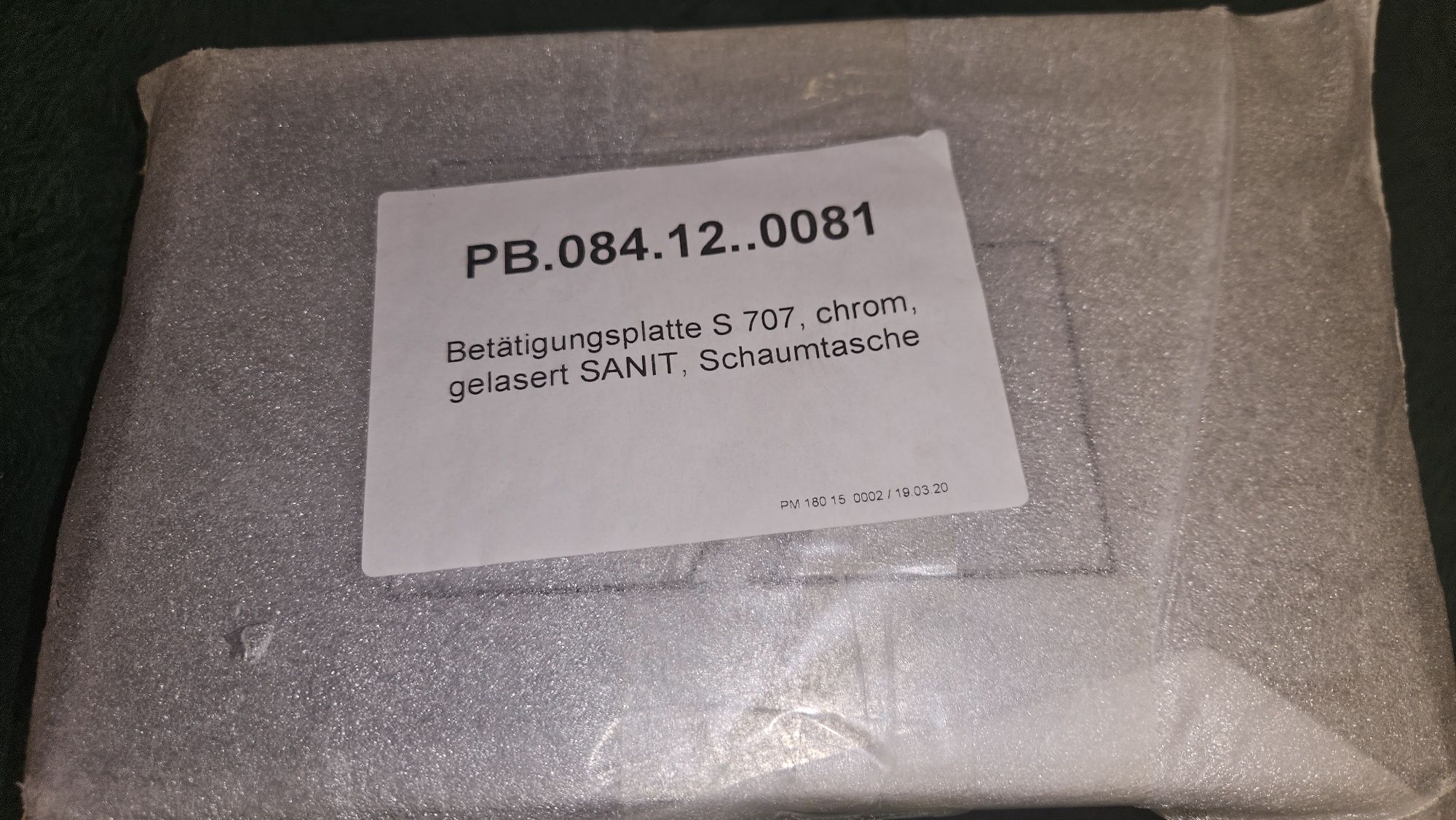 Przycisk spłukujący Sanit 707 chrom połysk
