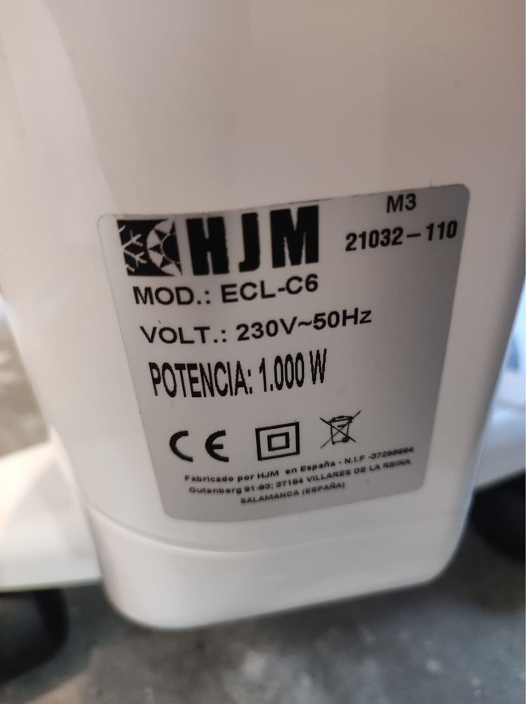 Emisor termico HJM 1000W — pedra vulcânica
