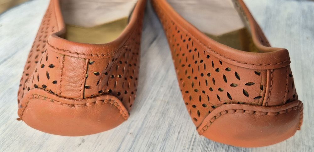Oryginalne bity baleriny ze skóry Michael Kors r. 9,5 (40) brązowe log