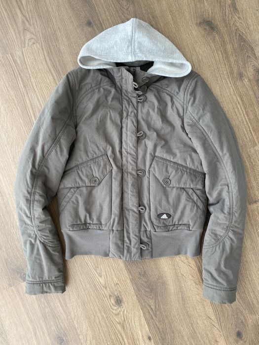 Стильна куртка бомпер з капюшоном Аdidas