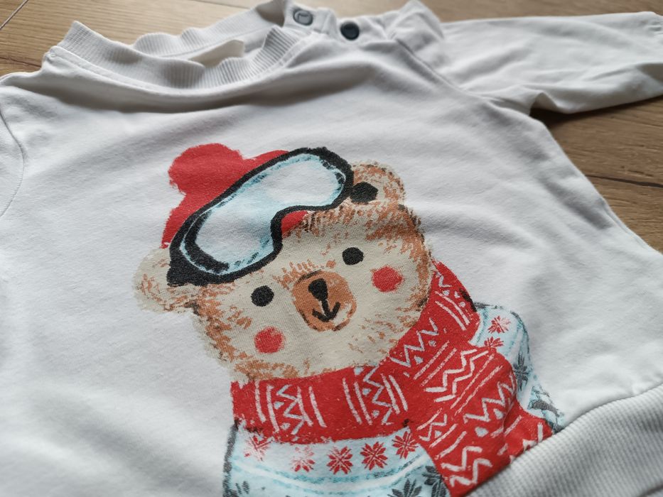Bluzka bluzeczka t-shirt bluza coccodrillo 68 świąteczne zimowe