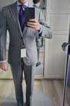 Nowy garnitur w prążki Suitsupply r. 44 (100% wełna 110's)
