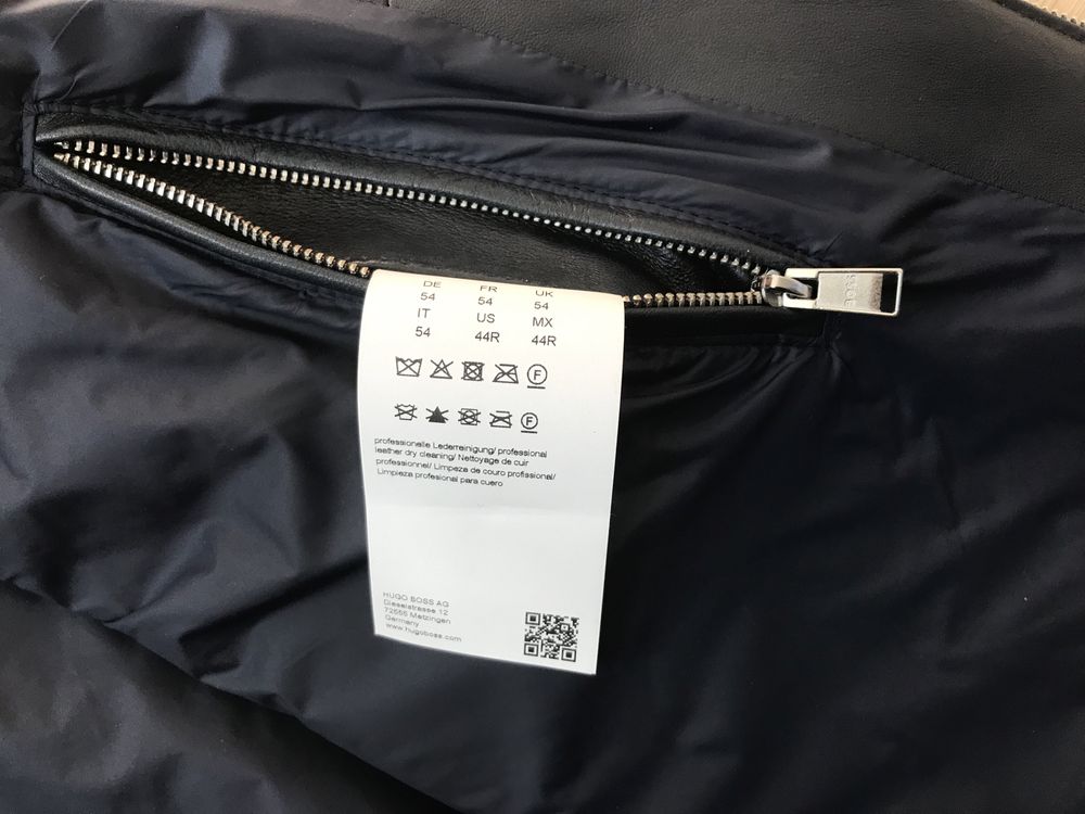 Куртка кожаная мужская HUGO BOSS. Оригинал.