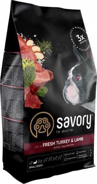 Корм для собак малых пород Savory 8 кг (индейка и ягненок)
