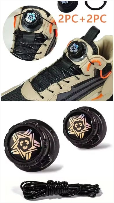 Автоматичні шнурки для взуття з поворотною пряжкою BOA. Ленивые шнурки