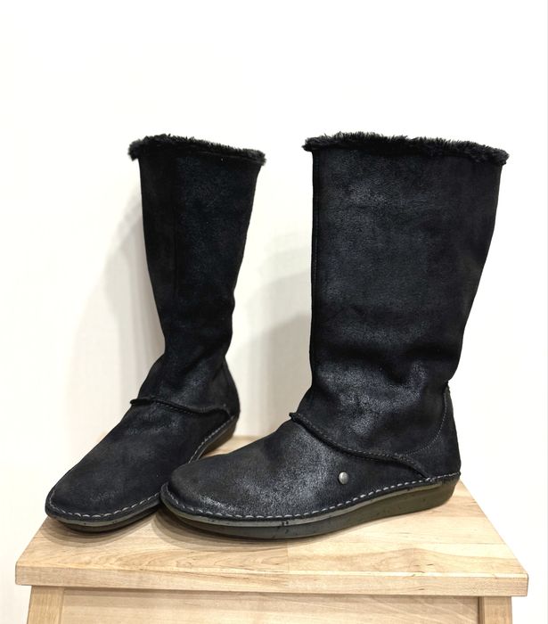 Чоботи жіночи з нубуку на флісі, підвищений коміорт, розмір 38