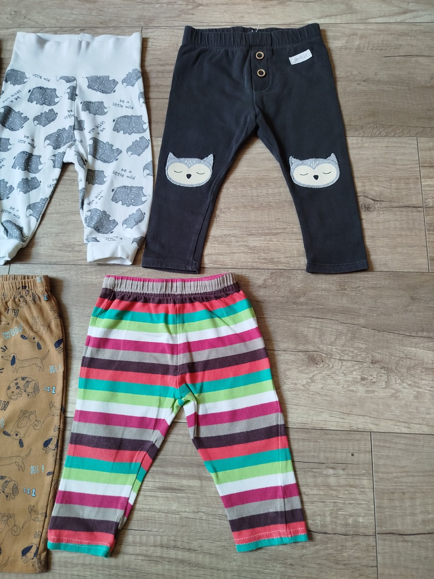 Zestaw, komplet spodnie, legginsy 62 / 68, 7 par
