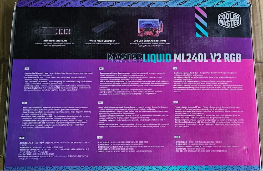 Chłodzenie wodne Cooler Master MasterLiquid ML240L V2 RGB, jak nowy!!!