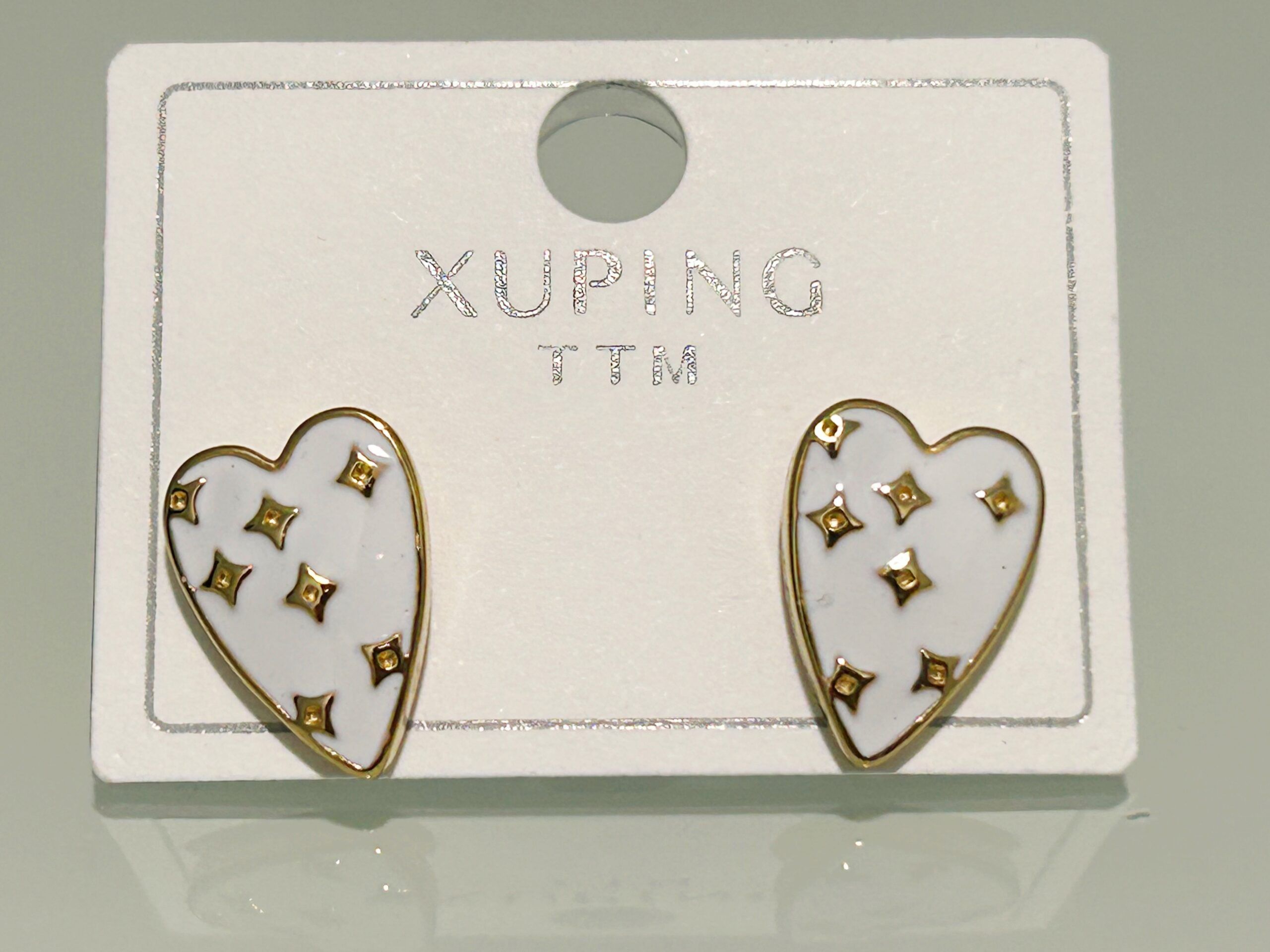Kolczyki emaliowane serca Xuping