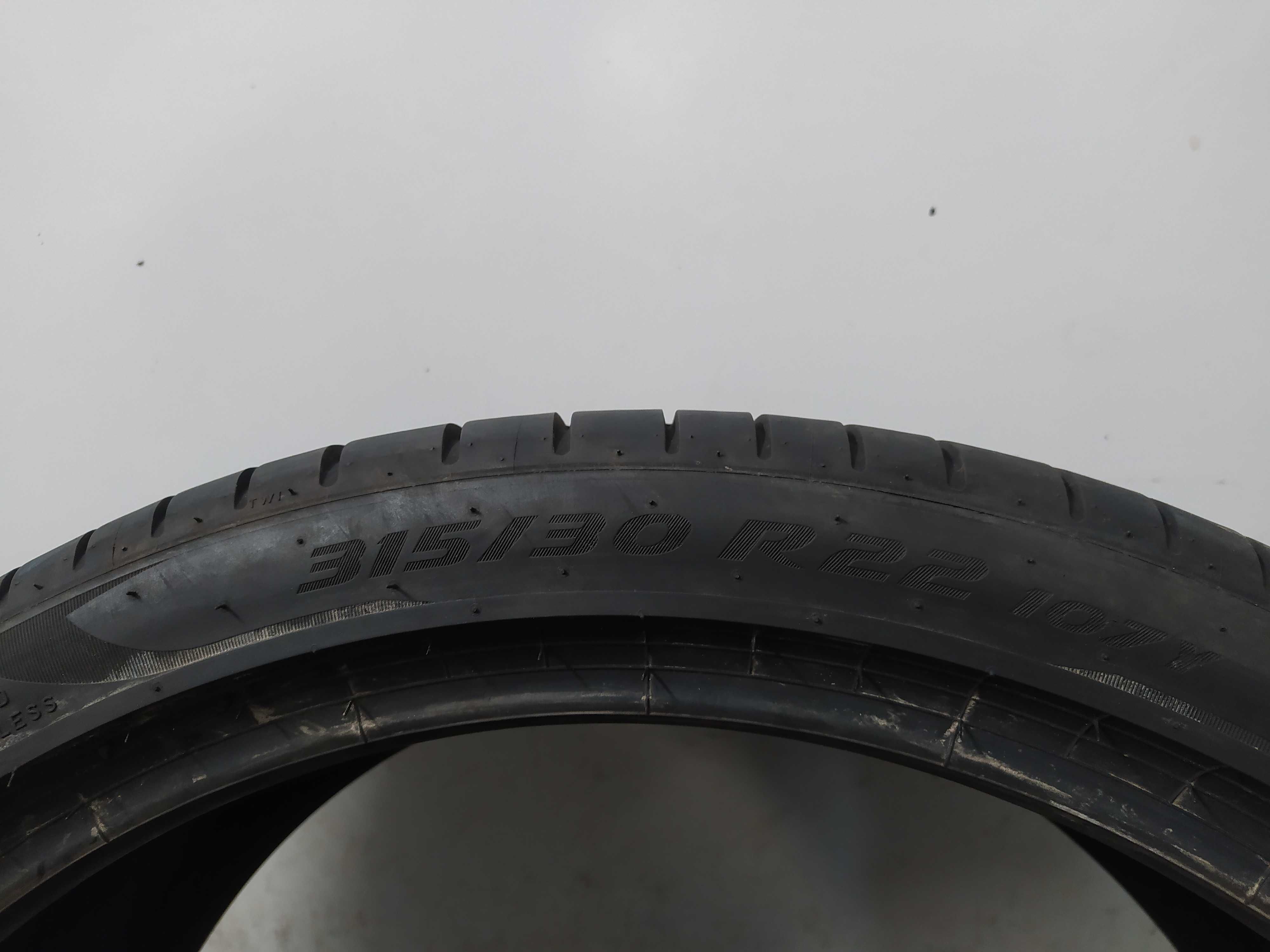 2x315/30R22 Pirelli P Zero, 2022 rok, bieżnik 6,3mm, 107Y