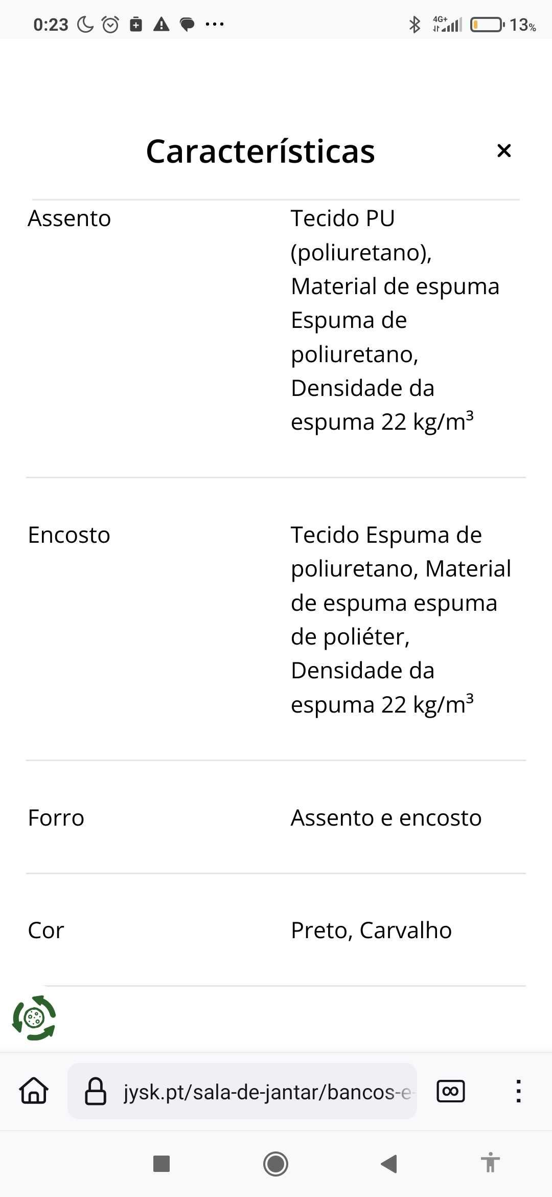 Balcão alto com 4 cadeiras. Ainda embalado