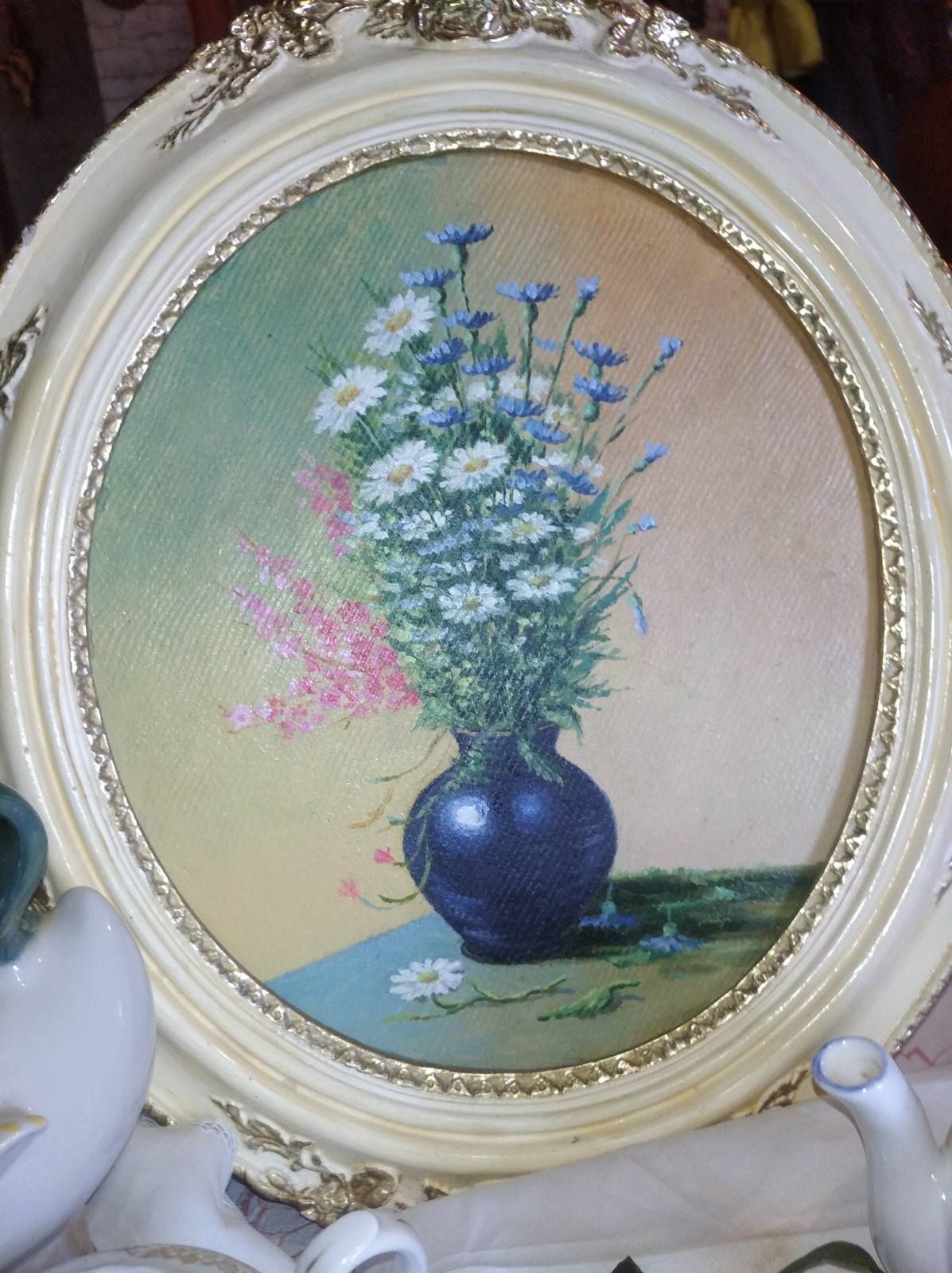 Молочник .Чайник.Картина.Черпак.90 гр.