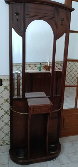 Bengaleiro/porta guarda chuvas com gaveta e espelho