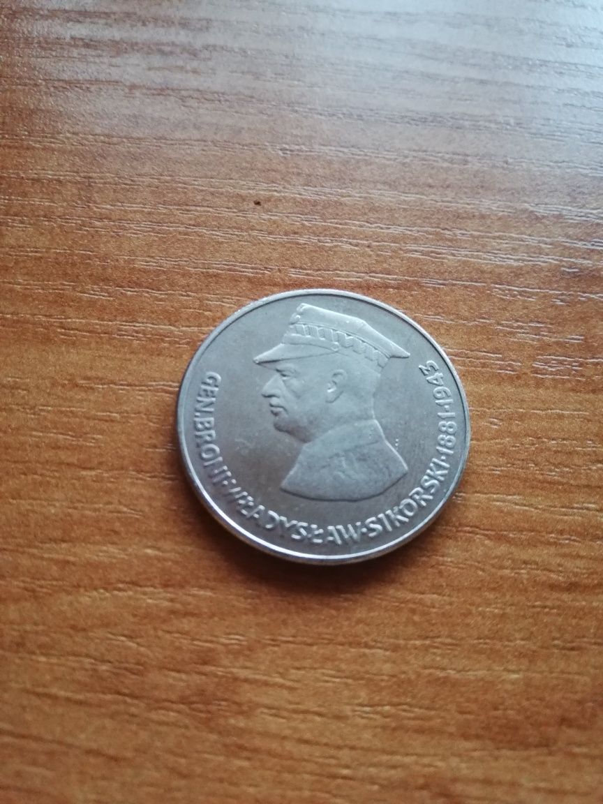 Moneta 50 złotych gen. Broni Władysław Sikorski 1981r(2sztuki)