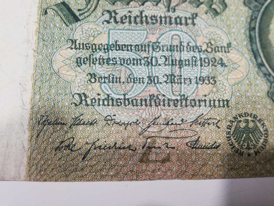 Sprzedam stary niemiecki banknot 50 marek seria U