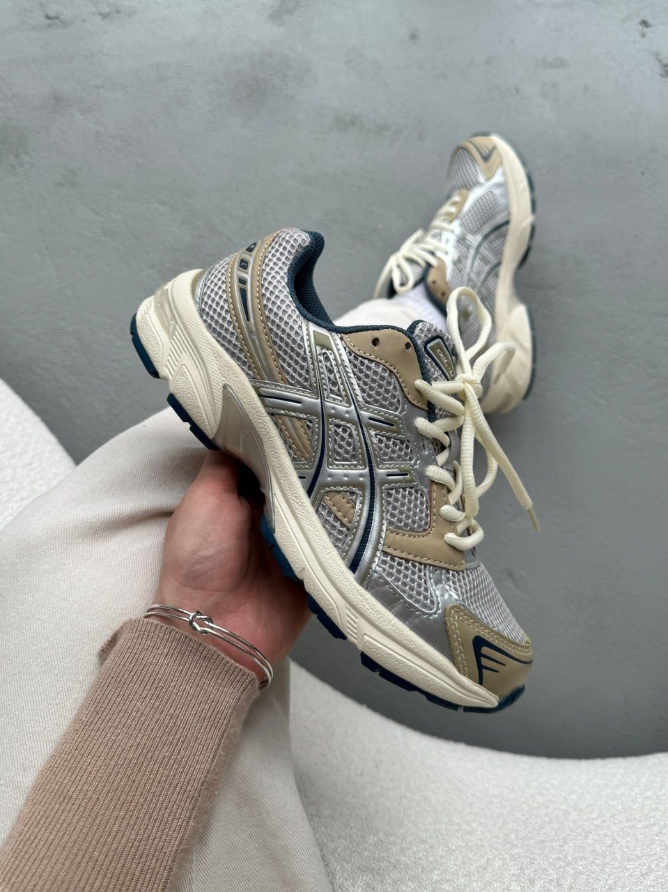 (унісекс) кросівки Asics Gel-1130 Silver/Beige(літо/весна)