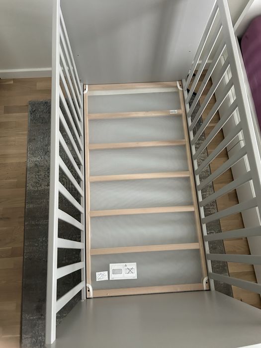 Łóżeczko IKEA GONATT szare 120x60