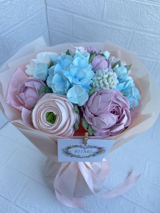 Эксклюзивные букеты цветов из зефира