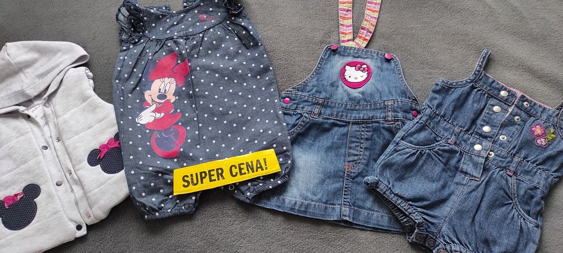 Myszka Minnie rampersy sukieneczka kamizelka Piękne 6m-cy