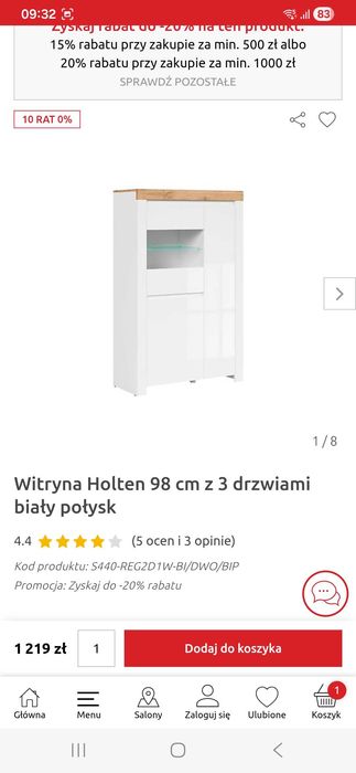 Sprzedam komptet komoda witryna  srolik rtv