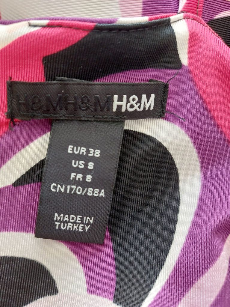 Letnia kolorowa sukienka na ramiączkach. H&M. Rozmiar38/40