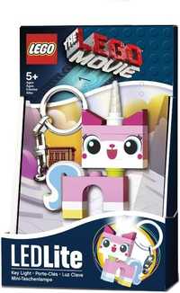 Porta Chaves Lego THE LEGO MOVIE led Unikitty com lanterna Keychain