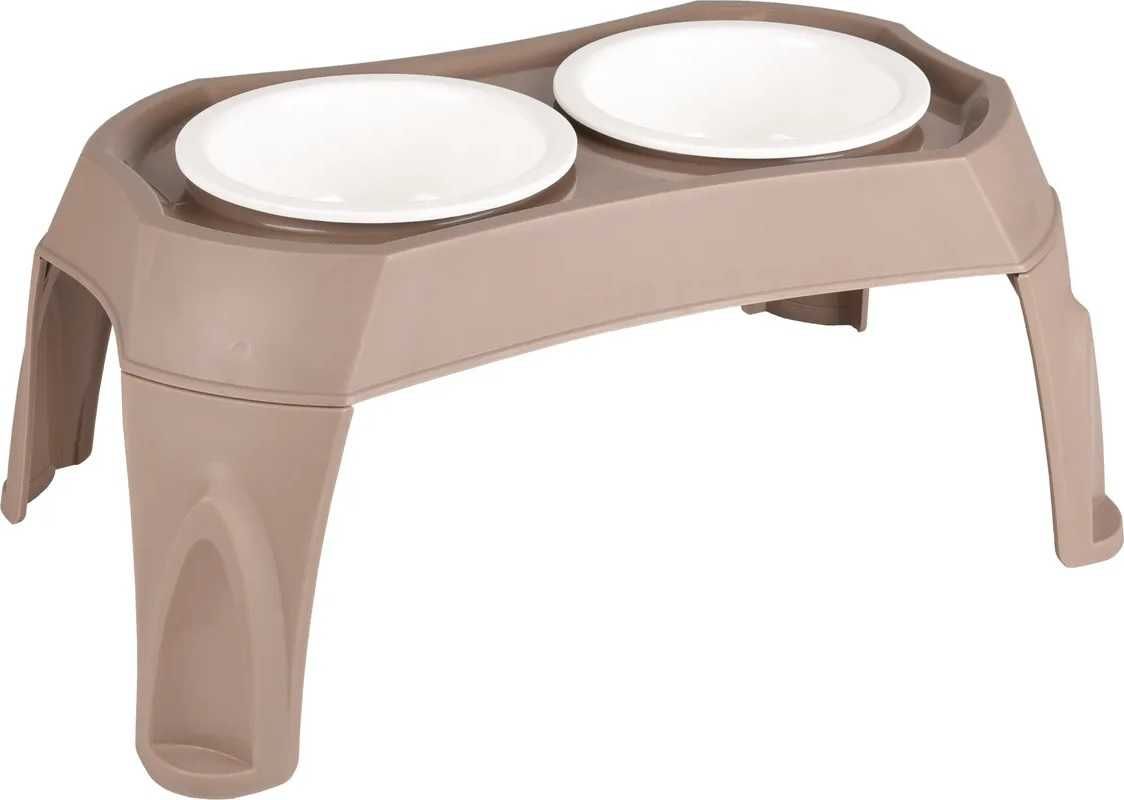 Zestaw 2 misek, Stojak z miskami dla psa 2x675 ml