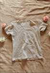 Biały t-shirt bluzeczka haftowana koronka dekolt v serek
