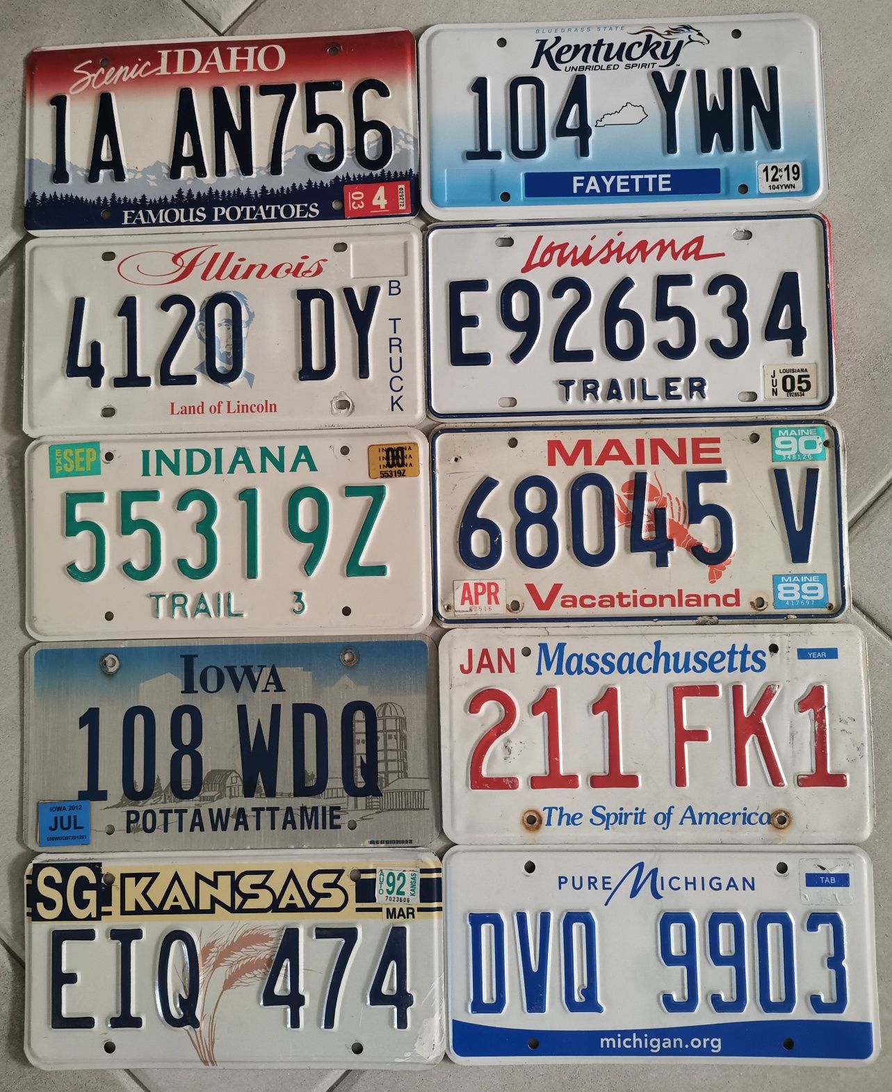 Matrículas americanas