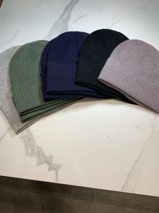 Шапка кашемір 100% біні унісекс кашемировая чоловіча жіноча дитяча