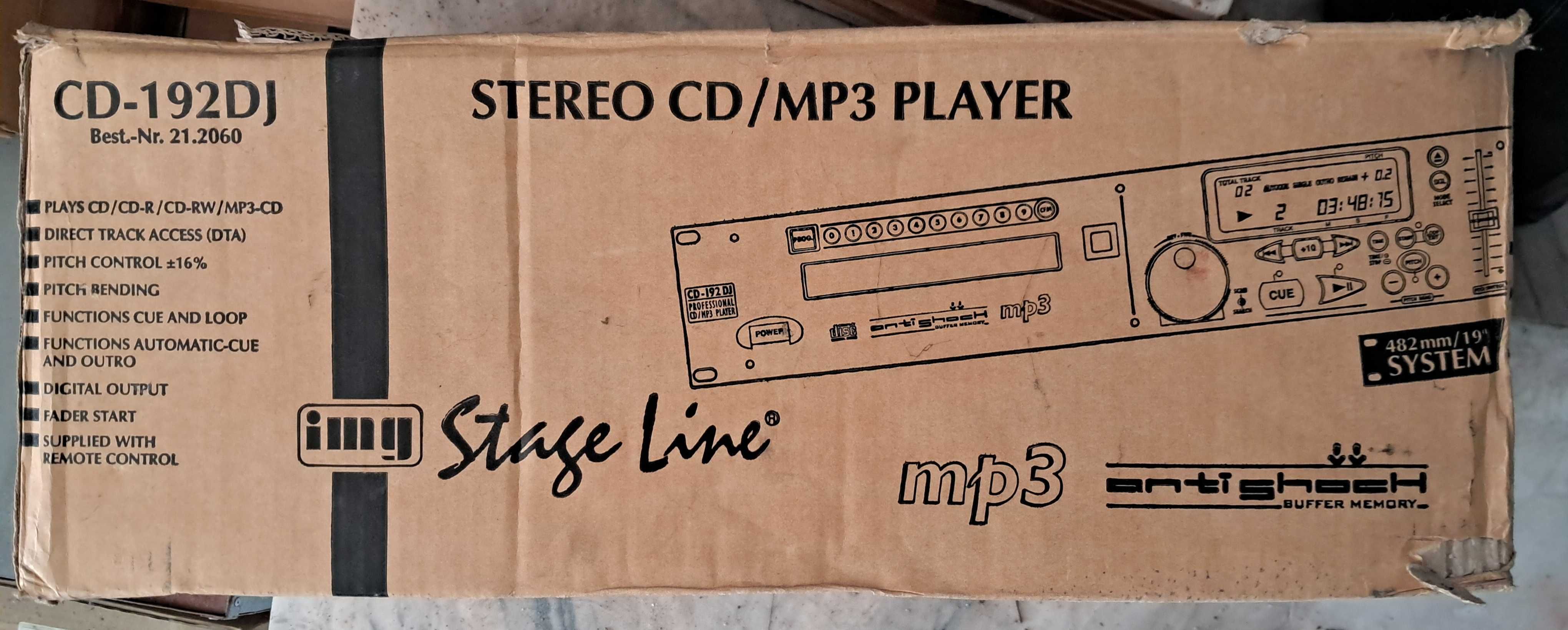 Aparelhagem CD/MP3 IMG Stage Line preto com comando