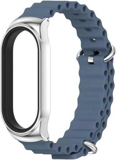 MIJOBS Bransoletka do Xiaomi Mi Band 7 6 5, silikonowa,  szara