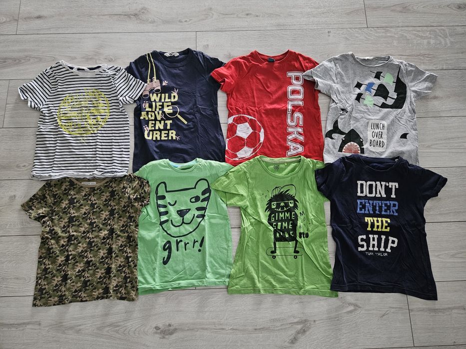 Tshirty chłopięce rozm. 122/ 8 szt.