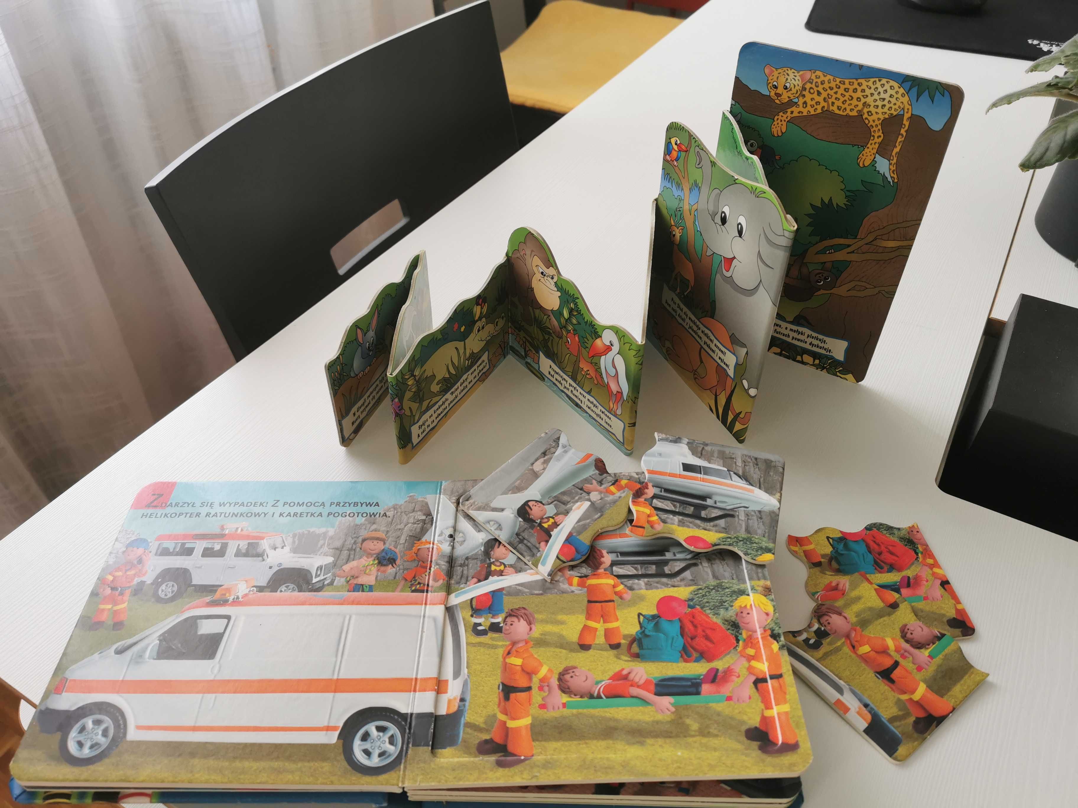 Książka z puzzlami oraz o ciężarówkach