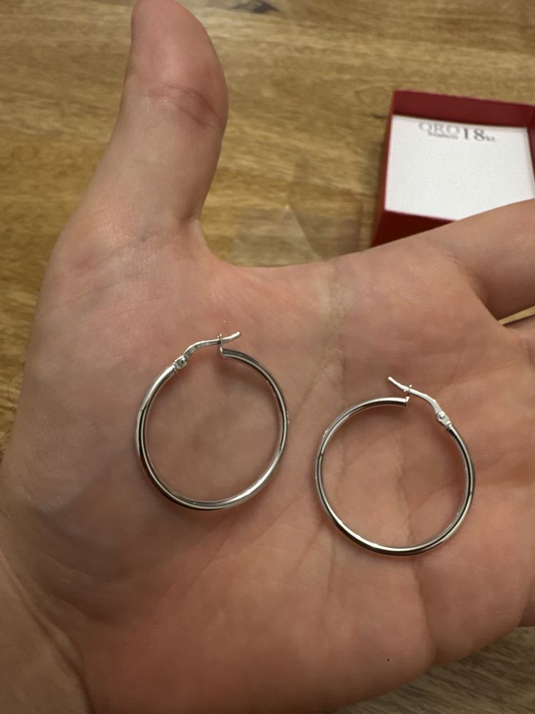 Brincos ouro branco 18kt