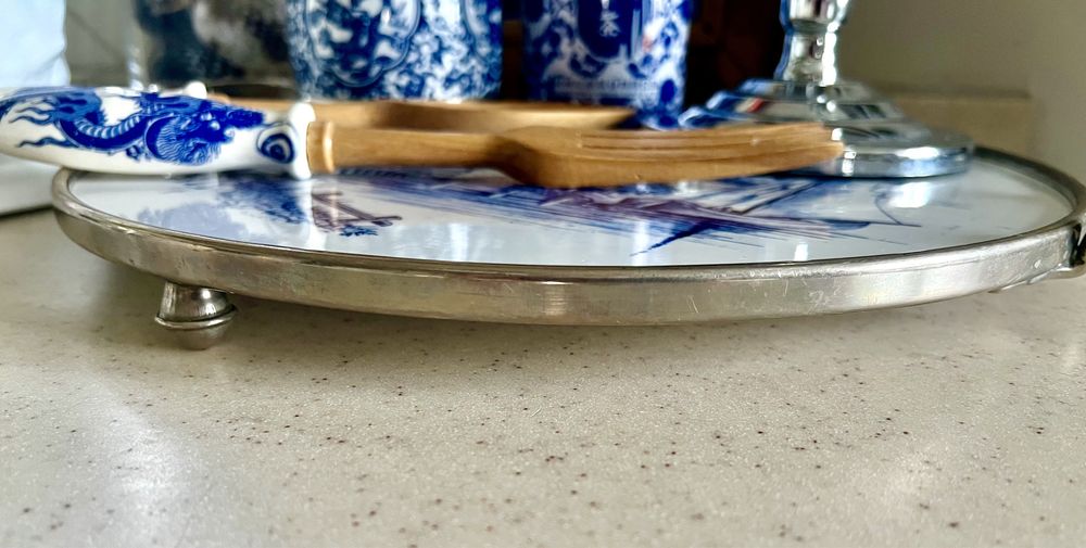 Taca patera porcelanowa delft talerz Holandia etażerka