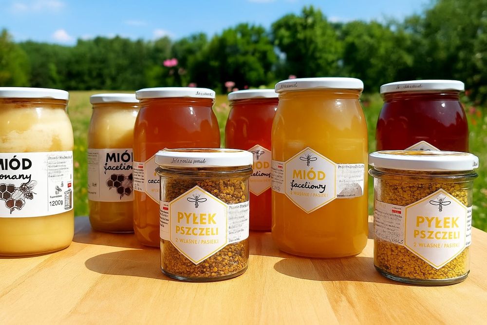 Miód wielokwiatowy lipowy akacjowy faceliowy