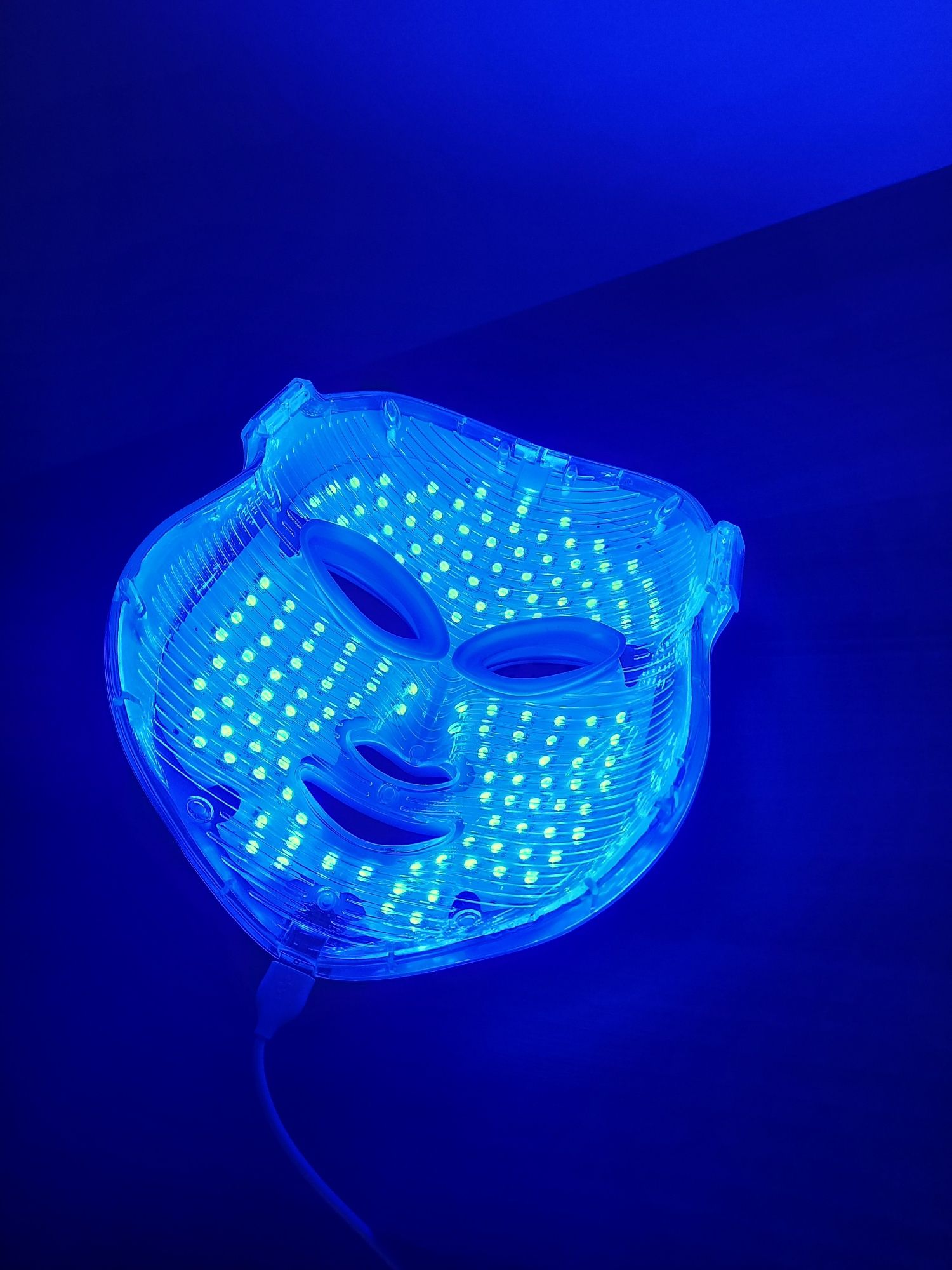 Maska do twarzy LED profesjonalna 3 kolory terapia fotonowa